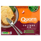 A box of Quorn Cottage Pie Ready Meal - 300g with a fork and fork.
